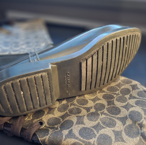 Coach Tristee Signature Lace Up Rain Boots - Picture 4 of 6